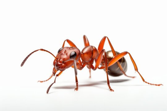 ant macro white background.