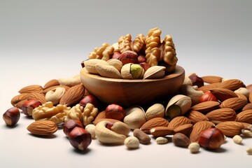 Fototapeta na wymiar nuts and dried fruits