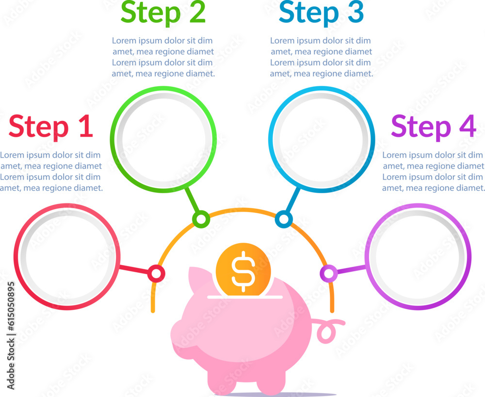 Poster monthly spending plan infographic chart design template. abstract infochart with copy space. instruc
