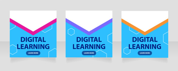 Blended learning in college web banner design template. Vector flyer with text space. Advertising placard with customized copyspace. Promotional printable poster for advertising. Graphic layout