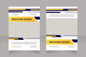 New bank division promotional blank brochure layout design. Vertical poster template set with empty copy space for text. Premade corporate reports collection. Editable flyer paper pages