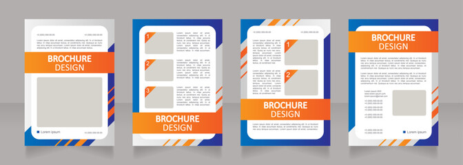 Financial services for bank customers blank brochure layout design. Vertical poster template set with empty copy space for text. Premade corporate reports collection. Editable flyer paper pages