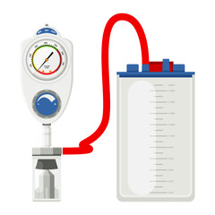 Medical equipment, Vacuum Regulators suction Continuous Intermittent serves limit pressure reducing overall pressure from vacuum system alower level. Flat design