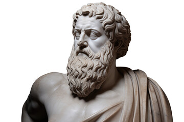 Fototapeta na wymiar Illustration of the sculpture of Plato. The Greek philosopher. Plato is a central figure in the history of Ancient Greek philosophy. Generative AI