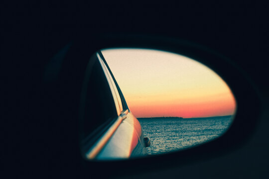 reflection in the mirror