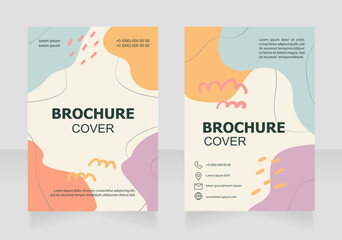 Contemporary art gallery auction blank brochure design. Template set with copy space for text. Premade corporate reports collection. Editable 2 paper pages. Tahoma, Myriad Pro, Arial fonts used