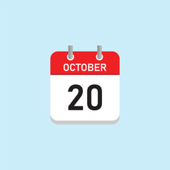 October 20 Concept Design. Vector Illustration.	