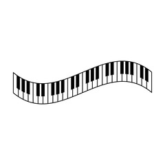 Fototapeta premium Piano Keyboard Footer