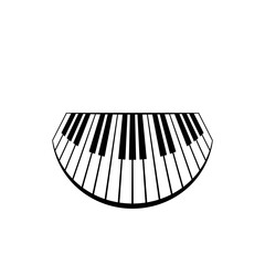 Naklejka premium Piano Keyboard Footer