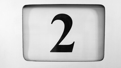 Calendar advancing from 1st to 2nd day of the month.