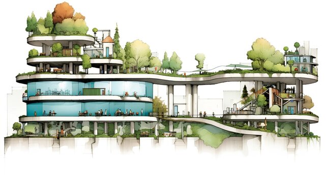 Sustainable and eco friendly infrastructure planning. Designing structures and systems that are energy efficient, reduce carbon emissions, and minimize environmental impact. Generative AI