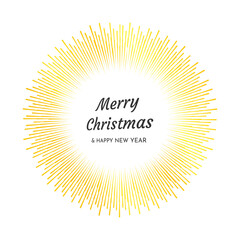 Gold firework with New Year inscription