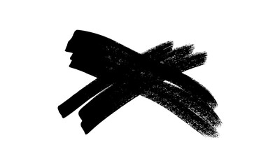 Black brush cross symbol