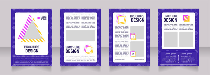 Naklejka premium Science blank brochure design. Template set with copy space for text. Premade corporate reports collection. Editable 4 paper pages. Bahnschrift SemiLight, Bold SemiCondensed, Arial Regular fonts used