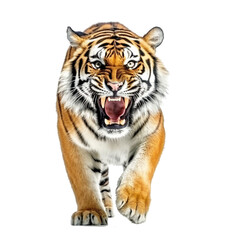 Fototapeta na wymiar predatory tiger transparent background, png