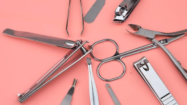 set of tools for manicure