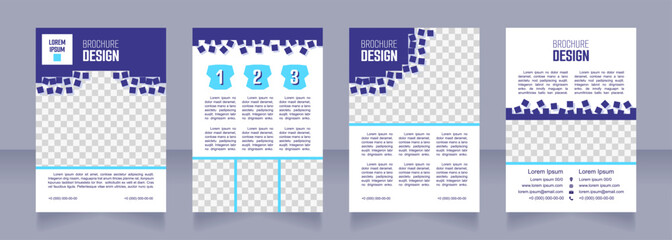 Brain teaser games blank brochure design. Template set with copy space for text. Premade corporate reports collection. Editable 4 paper pages. Smooch Sans Light, Bold, Arial Regular fonts used