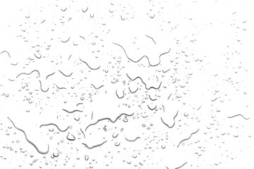 Water drops on isolated background with PNG file.