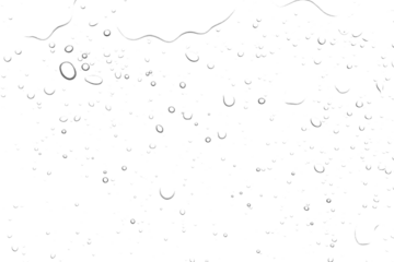 Water droplets on isolated background with PNG file.