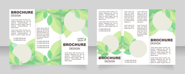 Sustainable energy sources for homes trifold brochure template design. Zig-zag folded leaflet set with copy space for text. Editable 3 panel flyers. Arial Black, Regular fonts used