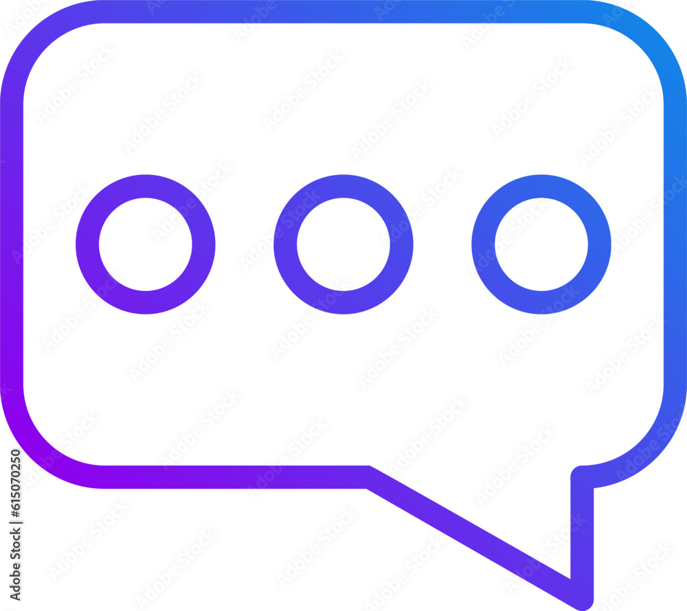 Poster speech balloon pixel perfect gradient linear vector icon. sending message. online communication. bus