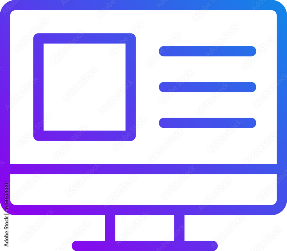 Aufkleber website for business pixel perfect gradient linear vector icon. goods and services online. marketpla