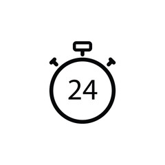 Time and clock line icons