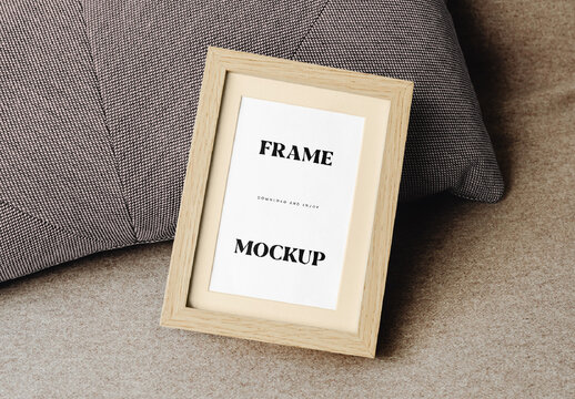 Small Wooden Frame Mockup