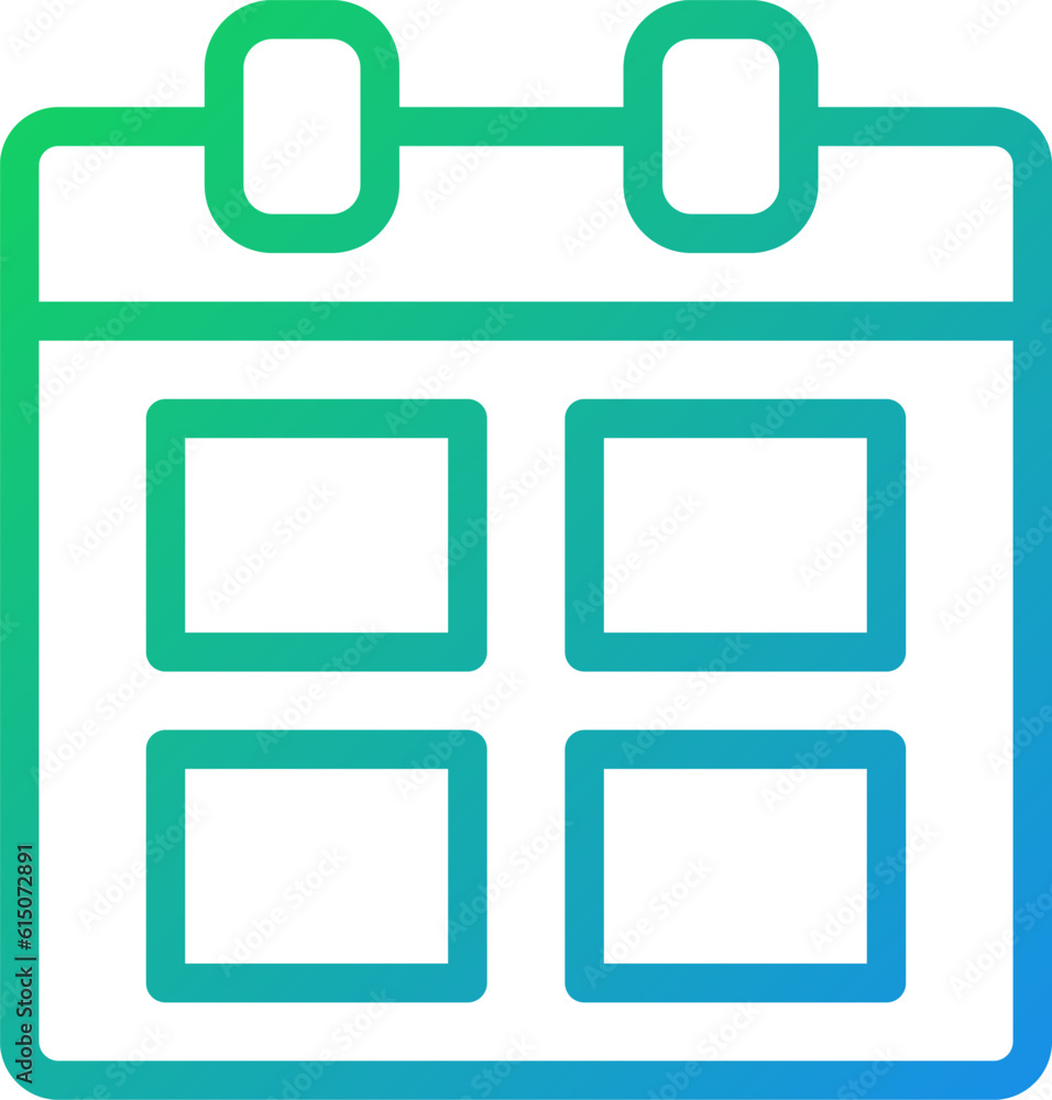 Aufkleber calendar pixel perfect gradient linear vector icon. personal timetable. appointments schedule. busin