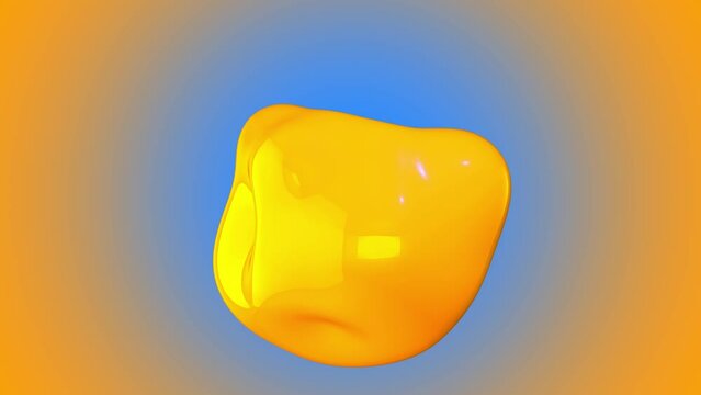 Orange abstraction. Background. Animation. Orange object.