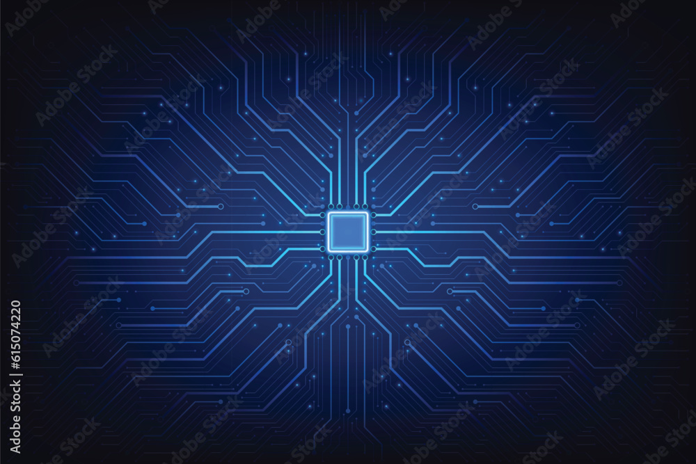 Poster circuit board. technology background. central computer processors cpu concept. motherboard digital c