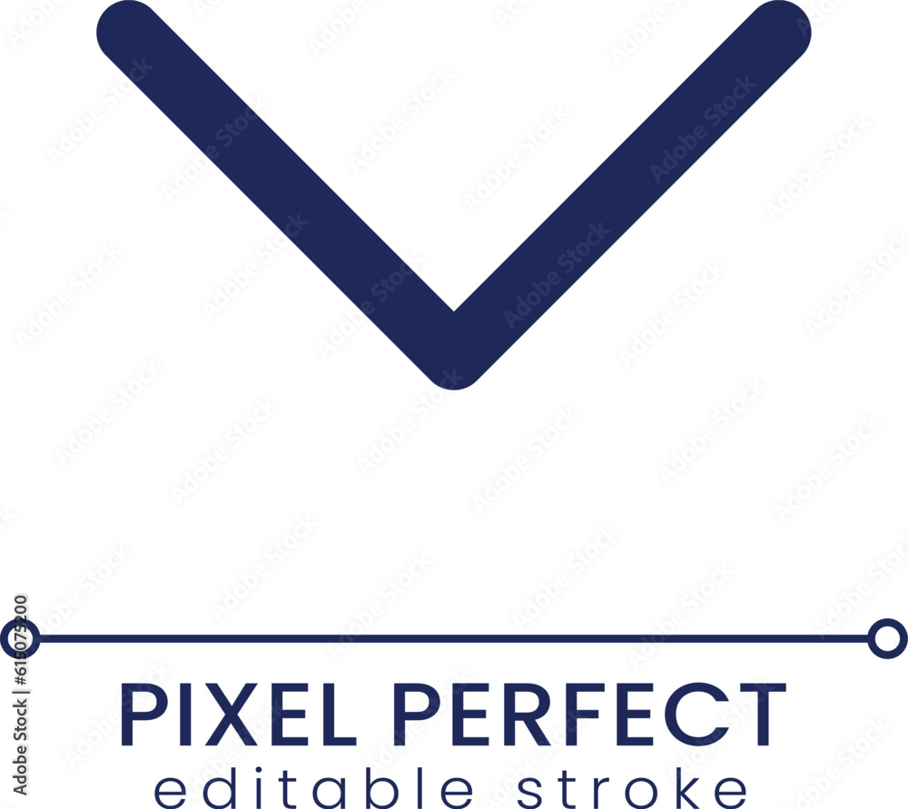 Poster scroll down pixel perfect linear ui icon. view chat history. read new messages. gui, ux design. outl