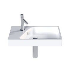 Washbasin isolated on white background, sink, 3D illustration, cg render