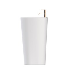 Washbasin isolated on white background, sink, 3D illustration, cg render