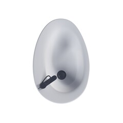 Washbasin isolated on white background, sink, 3D illustration, cg render