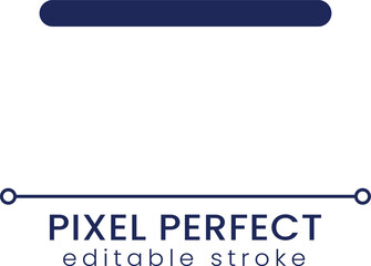 Minus pixel perfect linear ui icon. Delete from chat. Subtraction sign. Messenger. GUI, UX design. Outline isolated user interface element for app and web. Editable stroke. Poppins font used