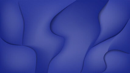 Abstract 3d blue liquid wavy background. Vector illustration