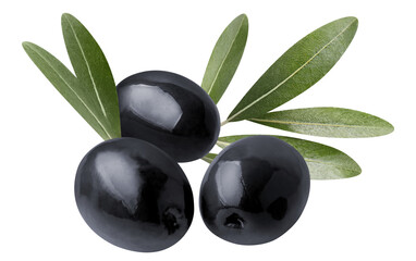 Three delicious olives cut out