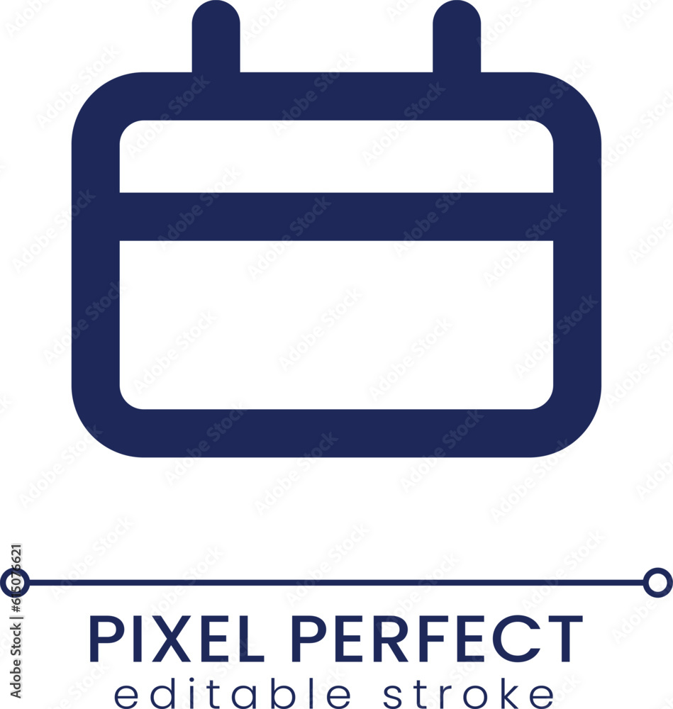 Poster calendar pixel perfect linear ui icon. searching message by date. schedule and agenda. gui, ux desig