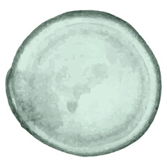 Digital png illustration of green painted circle with copy space on transparent background