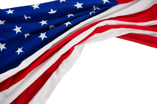 Digital png illustration of flag of usa on transparent background
