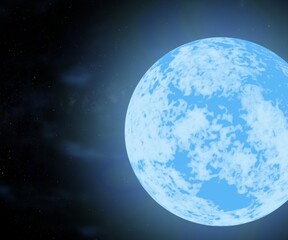 The term blue dwarf may refer to Astronomical objects.  blue dwarf is a predicted class of star that develops from a red dwarf after it has exhausted of hydrogen fuel supply 3d rendering