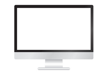 Digital png illustration of computer monitor with copy space on transparent background