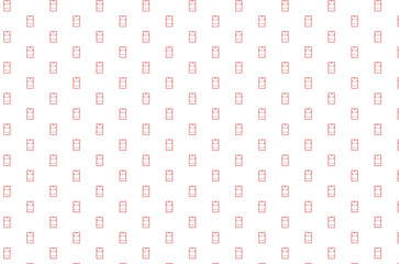 Fototapeta premium Digital png illustration of rows of red pattern on transparent background