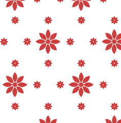 Digital png illustration of red floral pattern on transparent background