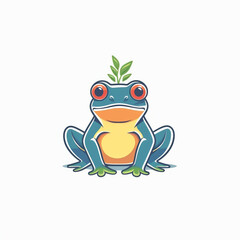 Obraz premium frog on a white background