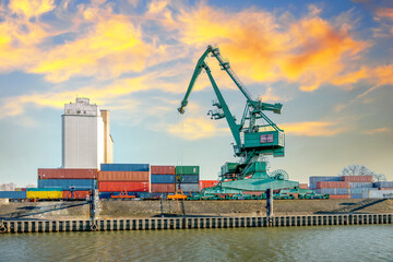 Hafen, Gernsheim, Deutschland 