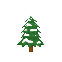 Pine tree with snow