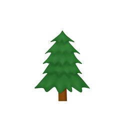 Fototapeta premium Pine tree isolated on white background