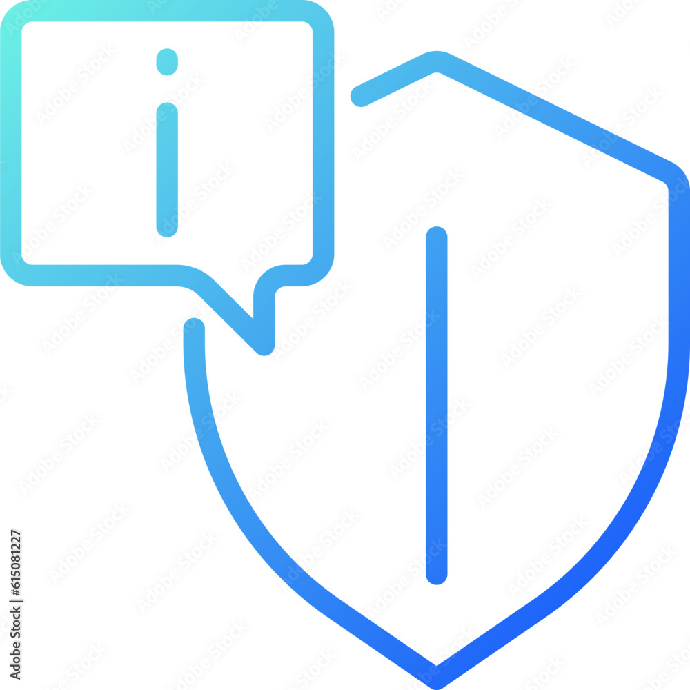Aufkleber reliable information pixel perfect gradient linear vector icon. data privacy. trustful info sources.